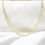 14k Solid Gold Rolo Chain Necklace - alternate view 4