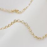 14k Solid Gold Rolo Chain Necklace - alternate view 3