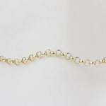 14k Solid Gold Rolo Chain Necklace - alternate view 2