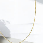 14k Solid Gold Ball Chain Necklace - alternate view 4