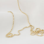 14k Solid Gold Ball Chain Necklace - alternate view 3