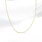 14k Solid Gold Ball Sausage Chain Necklace - alternate view 4
