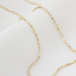 14k Solid Gold Ball Sausage Chain Necklace - alternate view 3