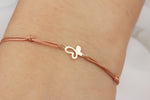 14k Solid Gold Butterfly Rope Bracelet - alternate view 2