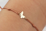 14k Solid Gold Butterfly Rope Bracelet - alternate view 2