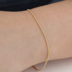14k Solid Gold 1,5 mm Popcorn Chain Bracelet
