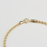 14k Solid Gold 2 mm Rope Chain Bracelet - alternate view 4