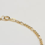 14k Solid 2,5 mm Gold Figaro Chain Bracelet - alternate view 4