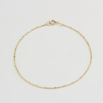 14k Solid 1 mm Gold Ball Chain Bracelet - alternate view 3
