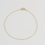 14k Solid Gold 1mm Ball Chain Bracelet - alternate view 3