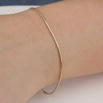 14k Solid Gold 1,5 mm Tondo Chain Bracelet