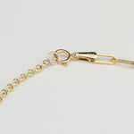 14k Solid Gold 3 mm Paper Clip - Rolo Chain Mix Bracelet - alternate view 4