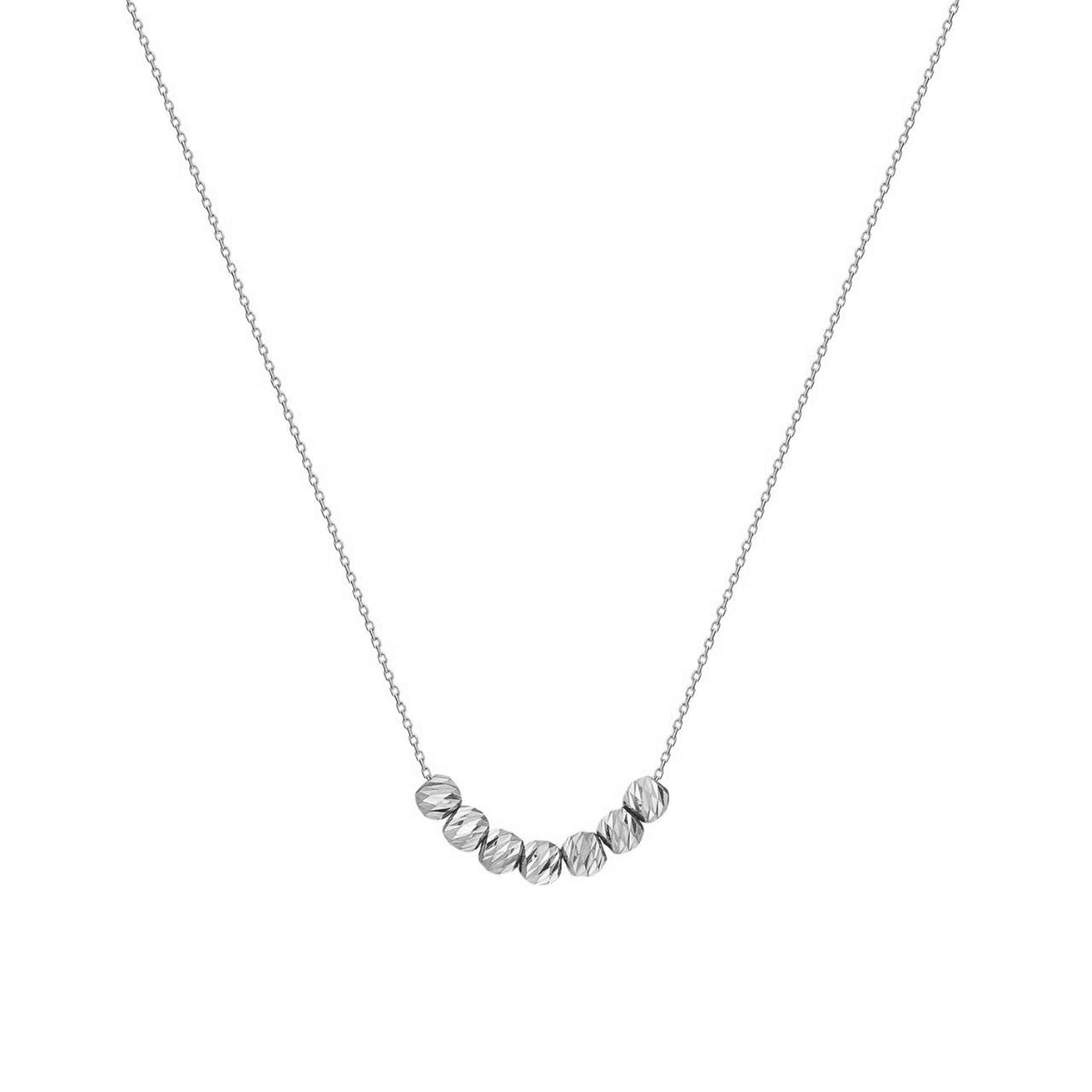 14k Solid Gold White Dorika Necklace