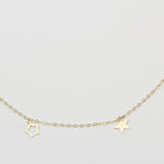 14k Solid Gold Star Anklet - alternate view 2