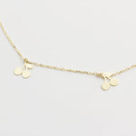 14k Solid Gold Cherry Anklet - alternate view 2