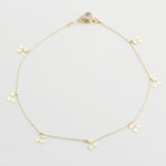 14k Solid Gold Cherry Anklet