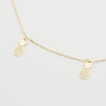 14k Solid Gold Pineapple Anklet - alternate view 2