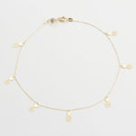 14k Solid Gold Pineapple Anklet