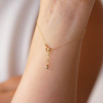 14k Solid Gold Cross Hand Chain - alternate view 5