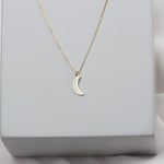 925k Sterling Silver Crescent Necklace - alternate view 3