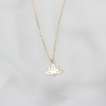 925k Sterling Silver Lotus Necklace - alternate view 3