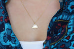 925k Sterling Silver Lotus Necklace - alternate view 2
