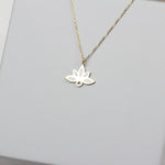 925k Sterling Silver Lotus Necklace - alternate view 4