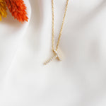 925k Sterling Silver Pave Letter T Necklace