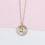 925k Sterling Silver Lion Zodiac Necklace