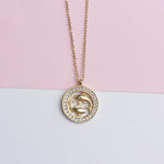 925k Sterling Silver Pisces Zodiac Necklace