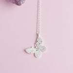 925k Sterling Silver Butterfly Necklace