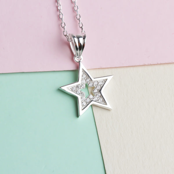 925 Sterling Silver Star Necklace
