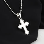 925k Sterling Silver Cross Necklace - alternate view 3