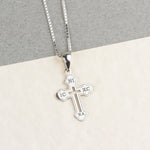 925k Sterling Silver Cross Necklace - alternate view 2