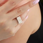 Bricks Jewel Sterling Silver 1x2 Brick Ring