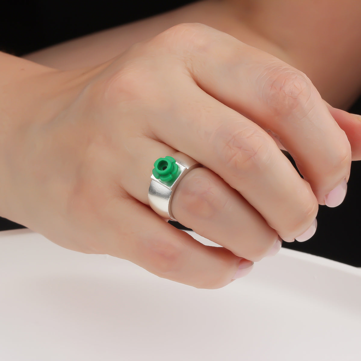 Bricks Jewel Sterling Silver 1x1 Brick Ring
