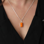 Bricks Jewel Sterling Silver 1x2 Brick Charm Necklace - alternate view 3