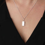 Bricks Jewel Sterling Silver 1x2 Brick Charm Necklace - alternate view 9