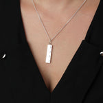 Bricks Jewel Sterling Silver 1x4 Brick Charm Necklace - alternate view 5