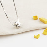 Bricks Jewel Sterling Silver Spinner Brick Charm Necklace - alternate view 8