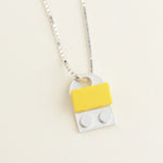 Bricks Jewel Sterling Silver 2x2 Brick Charm Necklace - alternate view 5