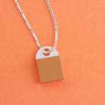 Bricks Jewel Sterling Silver 2x2 Brick Charm Necklace - alternate view 6