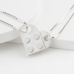 Bricks Jewel Sterling Silver 2x2 Brick Charm Necklace - alternate view 7