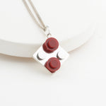 Bricks Jewel Sterling Silver 2x2 Brick Charm Necklace - alternate view 5