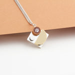 Bricks Jewel Sterling Silver 2x2 Brick Charm Necklace - alternate view 7