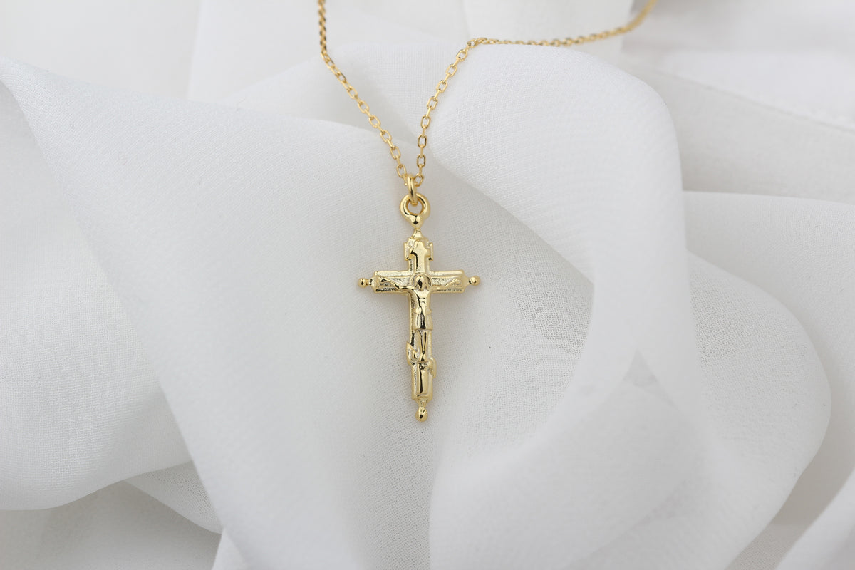 925k Sterling Silver Cross Necklace - alternate view 2