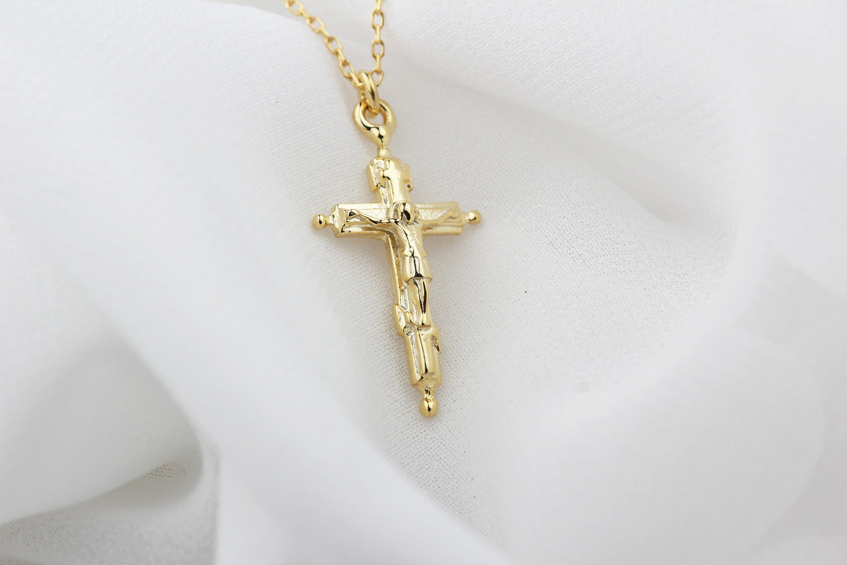 925k Sterling Silver Cross Necklace - alternate view 3