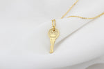 925k Sterling Silver Personalized Key Necklace - alternate view 2