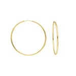 14k Solid Gold 4 cm Hoop Earrings