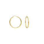 14k Solid Gold 1,5 cm Hoop Earrings